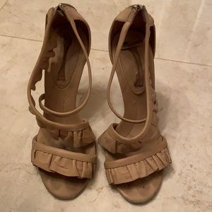Bcbg nude sandals size 8